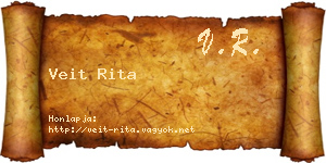 Veit Rita névjegykártya