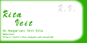 rita veit business card